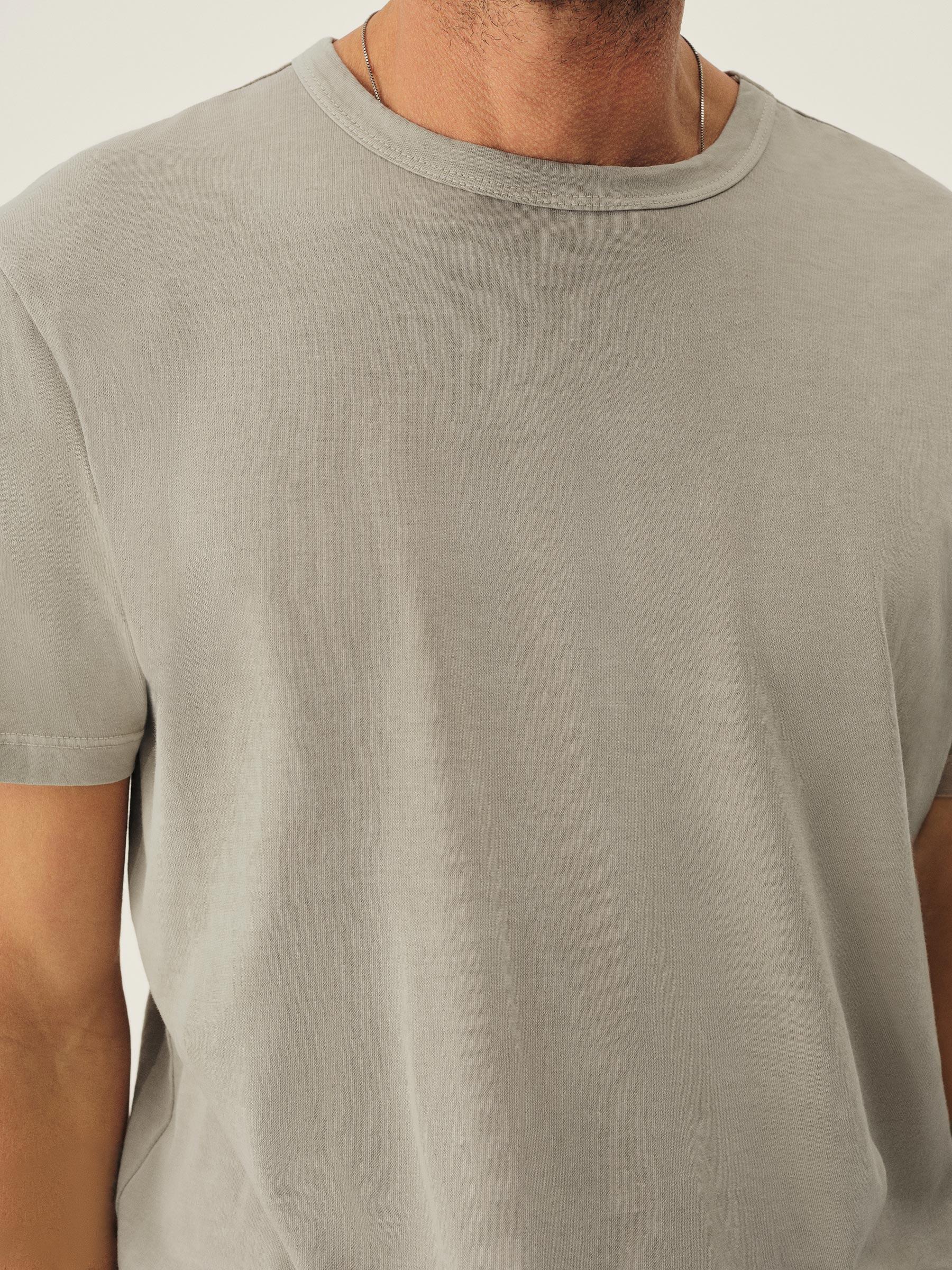 Concrete Grey Venice Wash Pima Curved Hem Tee Product Image