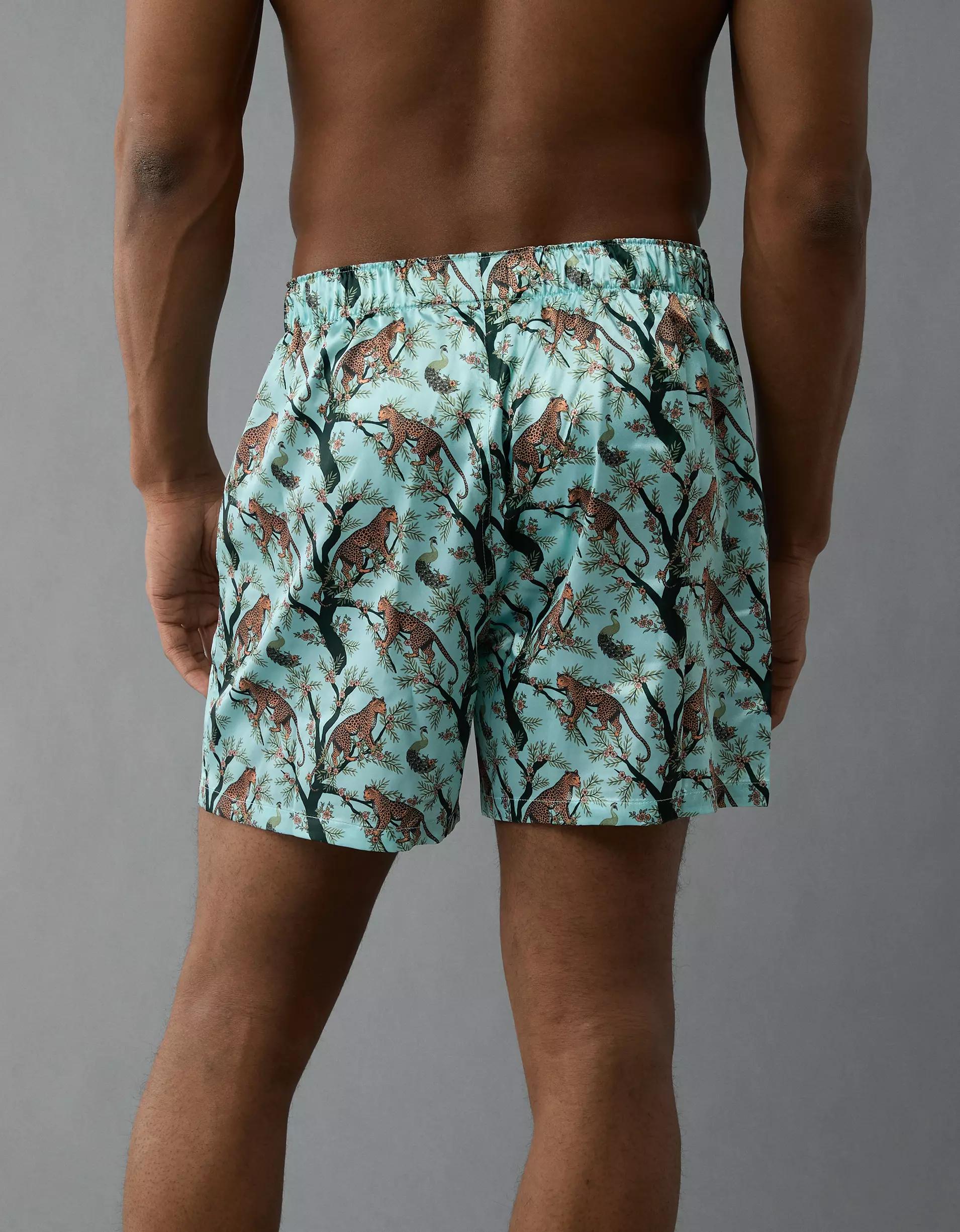 AEO Men's Elephant Tapestry Satin Pocket Boxer Short Product Image