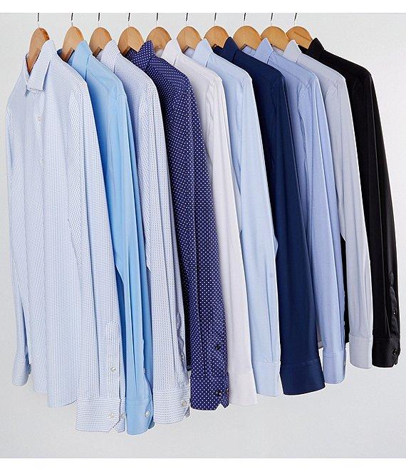 Murano Collezione Canclini Slim-Fit Geo Printed Long-Sleeve Techno Woven Shirt Product Image