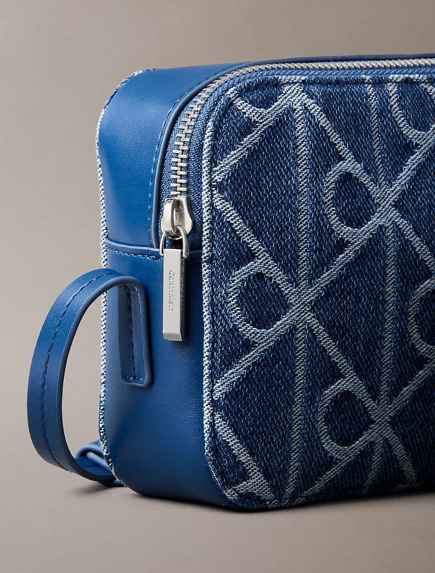 Allover Emblem Logo Denim Camera Bag Product Image