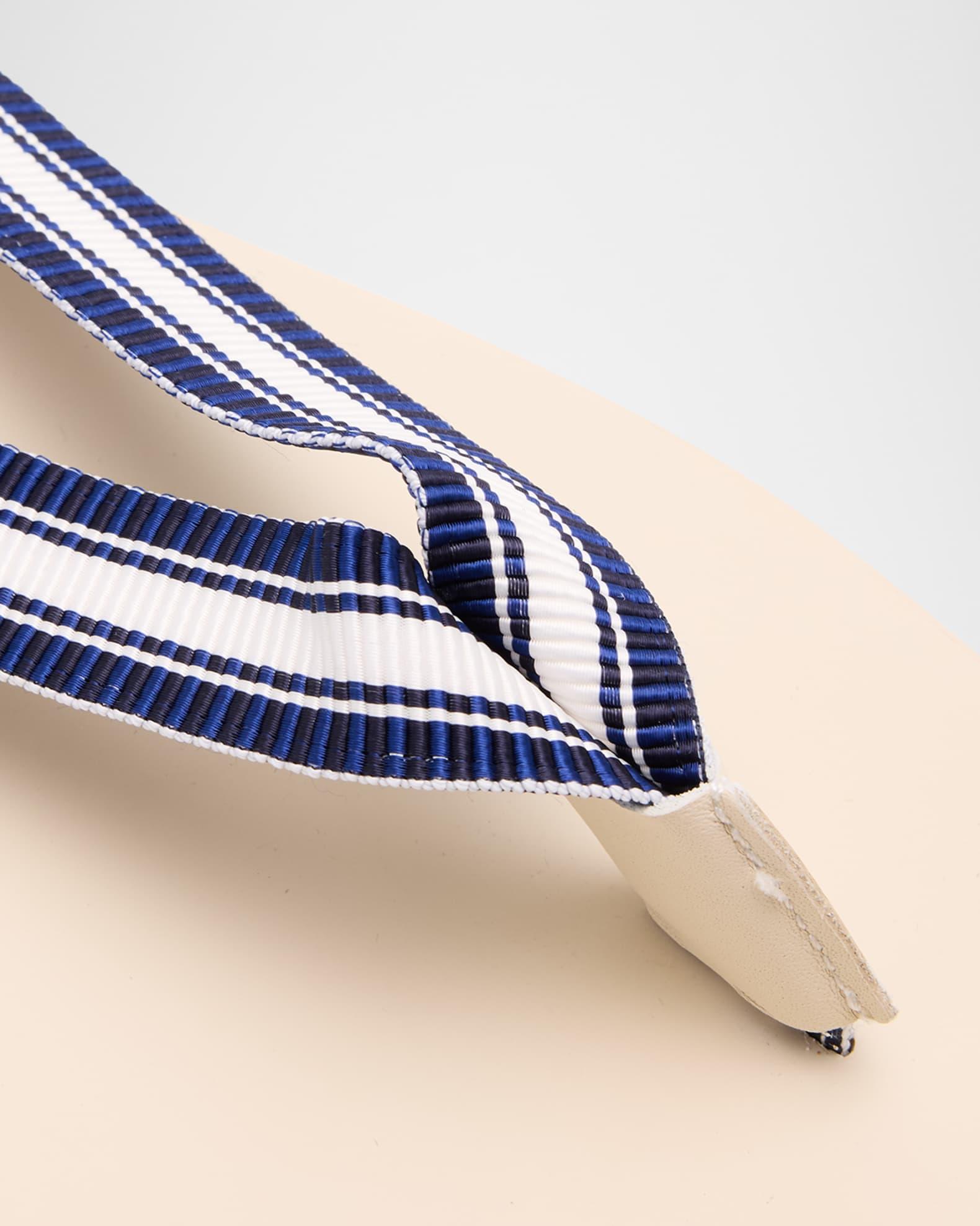 Men's Rubber Grosgrain and Leather Flip Flops Product Image