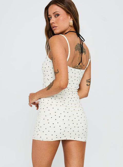 Gradine Mini Dress Polka Dot Product Image
