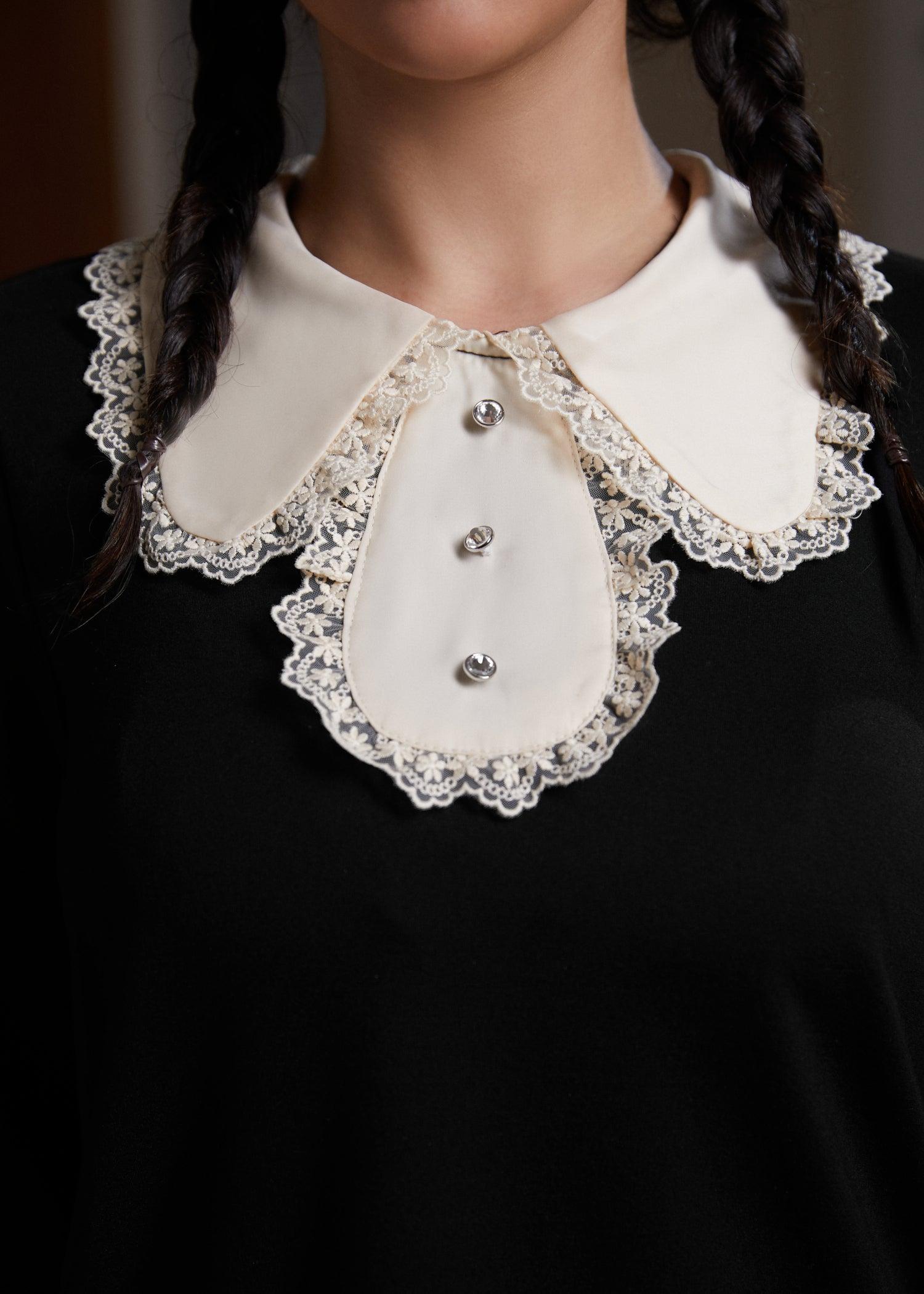 Laced Leaf Shift Dress Product Image