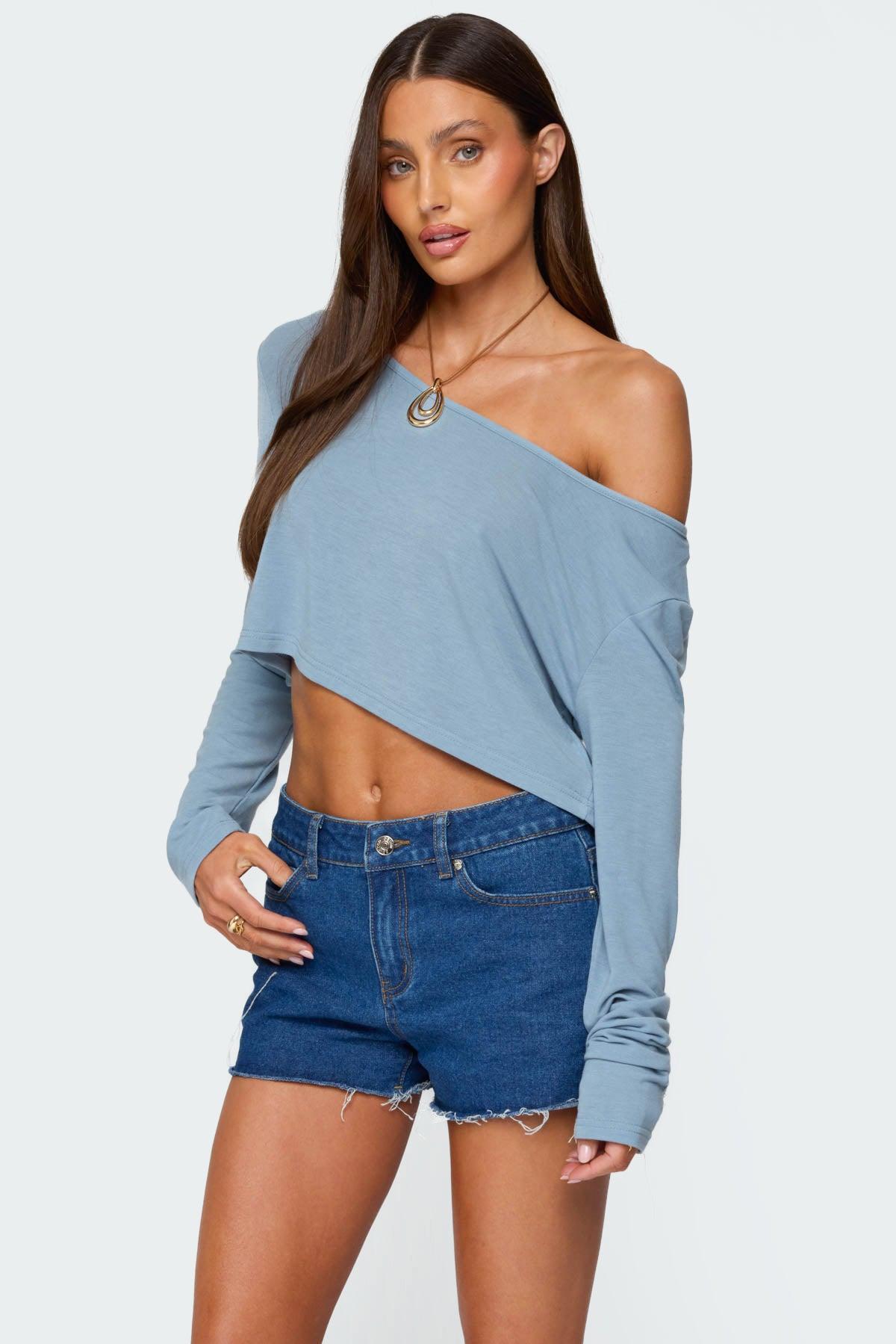Cropped Off Shoulder Top Product Image