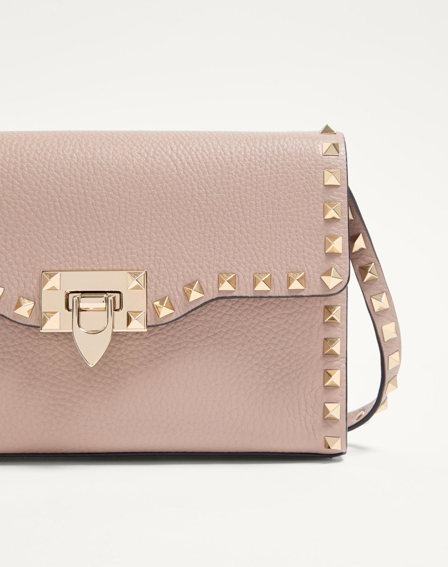 Small Rockstud Grainy Calfskin Crossbody Bag Product Image
