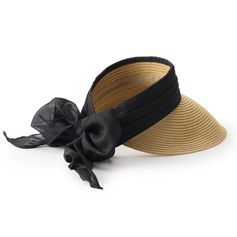 Women's LC Lauren Conrad Tie Back Visor, Ivory Combo Product Image