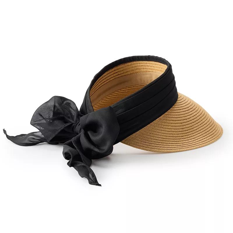 Women's LC Lauren Conrad Tie Back Visor, Ivory Combo Product Image