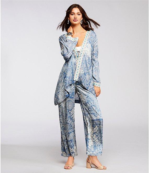 JOHNNY WAS Dolce Boho Print Long Sleeve Open-Front Flowy Kimono Jacket Product Image