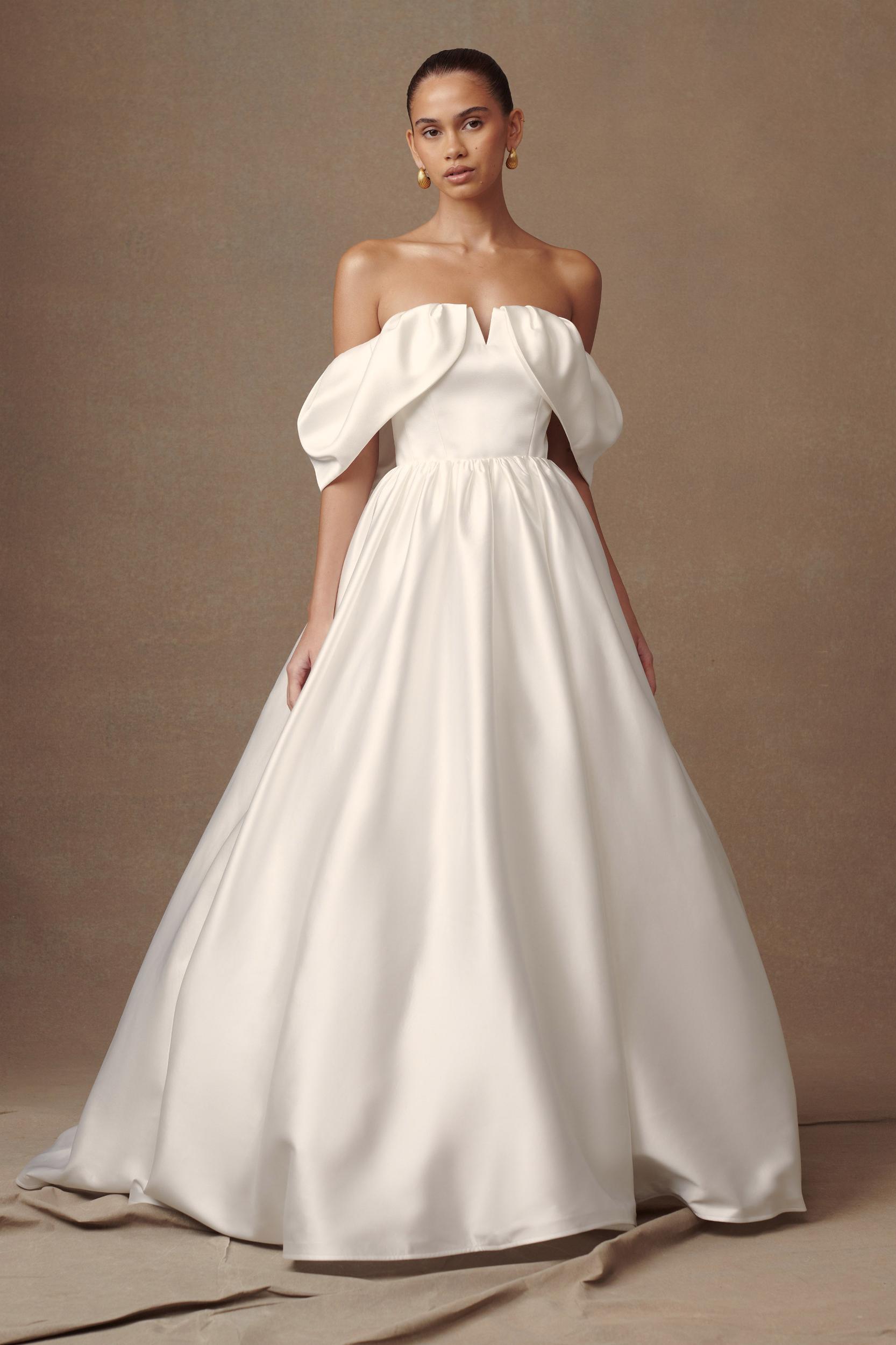 Kelsey Satin Maxi Skirt - White Product Image