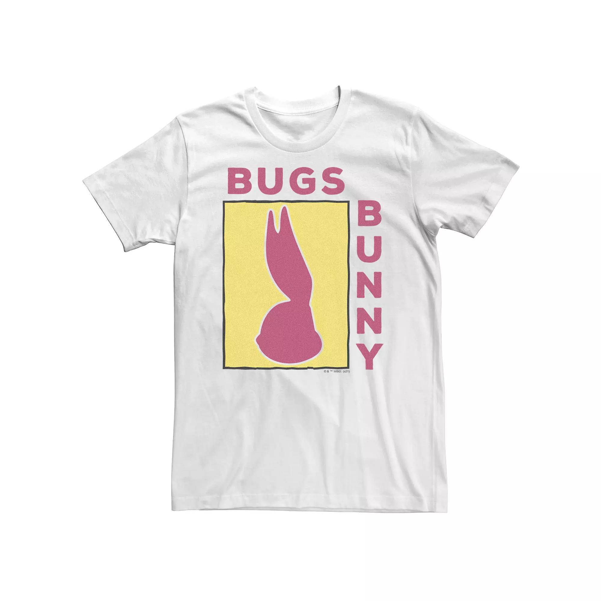 Big & Tall Looney Tunes Bugs Bunny Side Profile Silhouette Box Up Tee, Men's,  Product Image