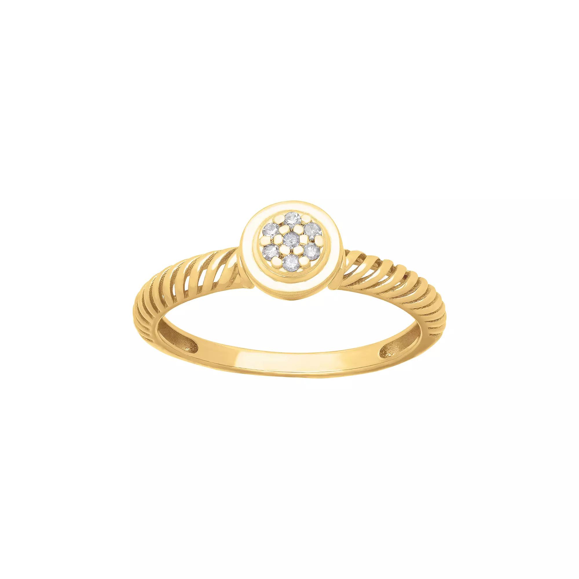 Love Always 10k Gold Diamond Accent Spiral-Shank Ring, Women's, Size: 7 Product Image