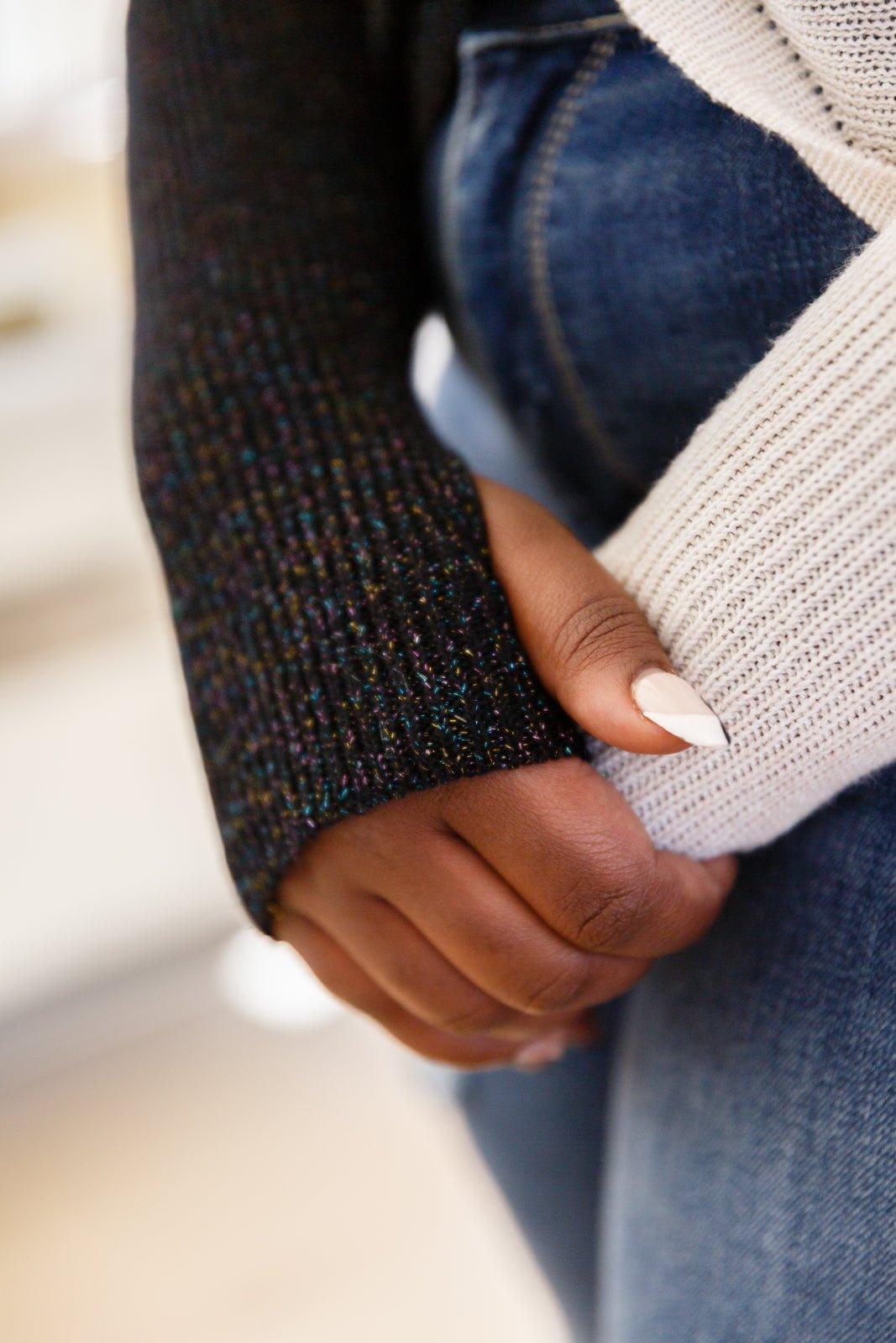 Can't Touch This Sparkle Color Blocked Sweater (Online Exclusive) Product Image