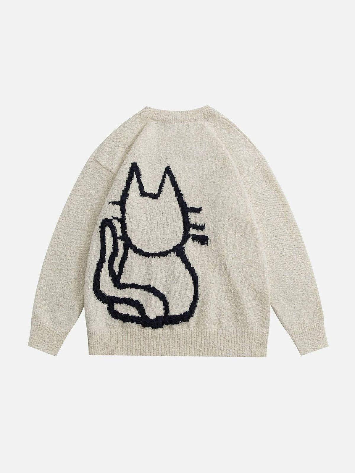 Aelfric Eden Hand Drawn Cat Sweater Product Image