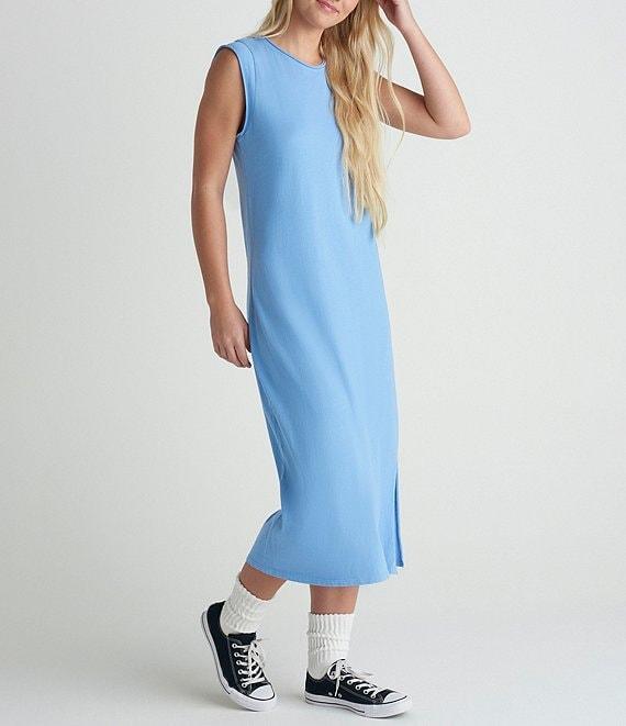 Hurley California Cap Sleeve Loose Knit Jersey Long Dress Product Image