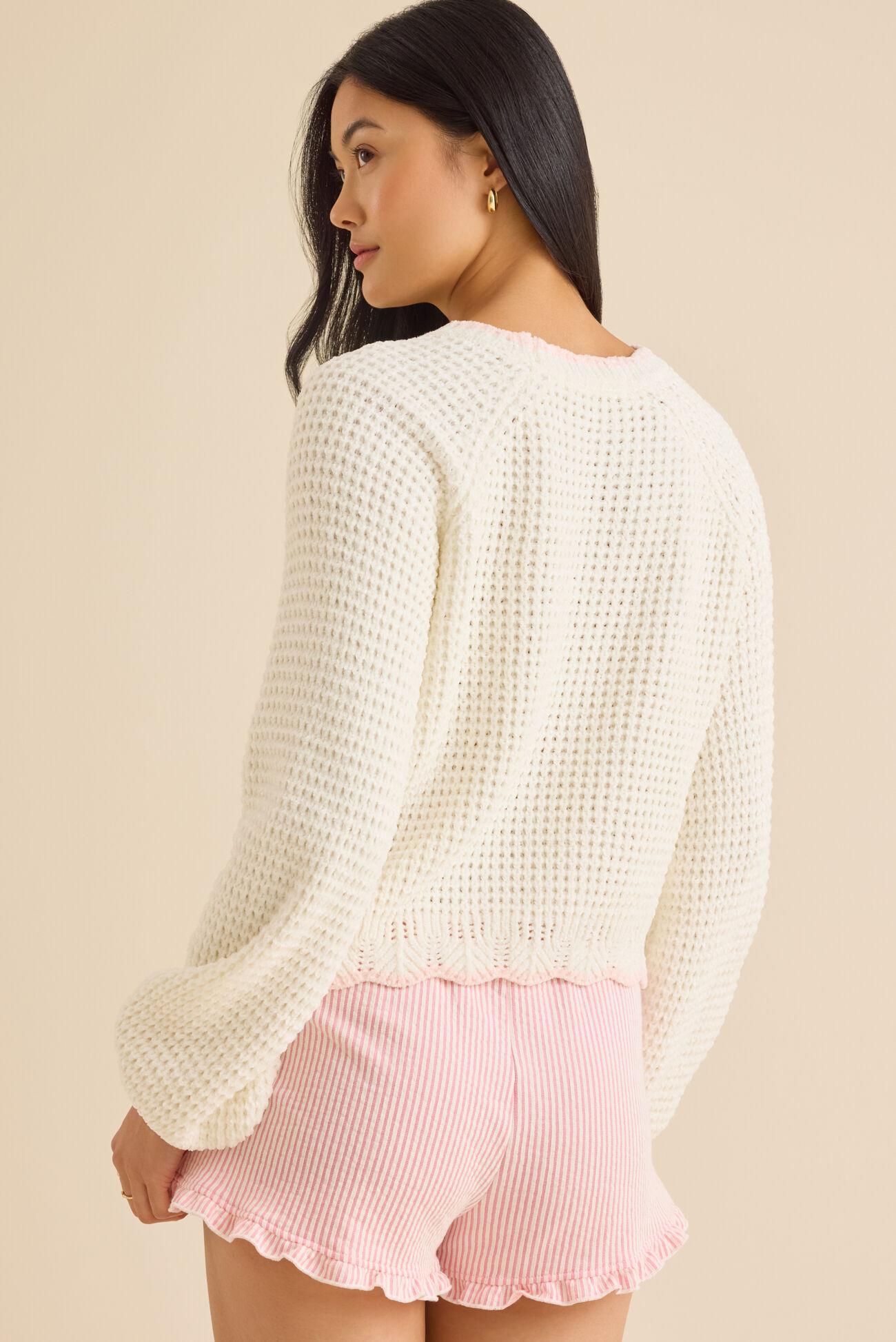 Amber Scalloped Trim Sweater Product Image