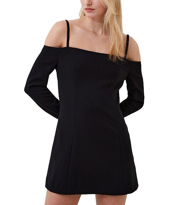 French Connection Whisper Off-The-Shoulder Long Sleeve Mini Dress Product Image