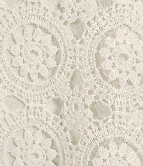 Jones New York Medallion Lace Short Sleeve Tee Product Image