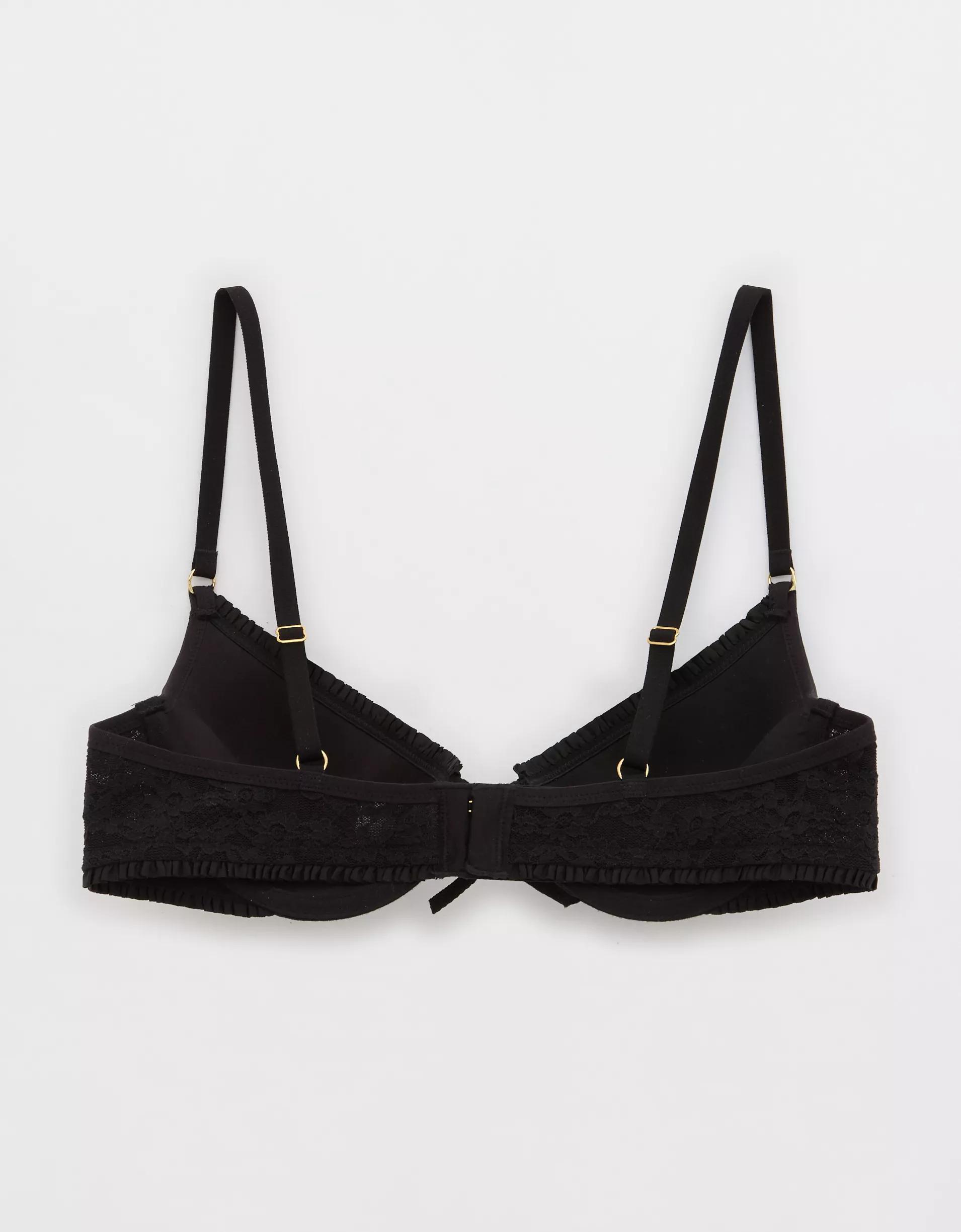 Show Off Vintage Lace Plunge Push Up Bra Product Image