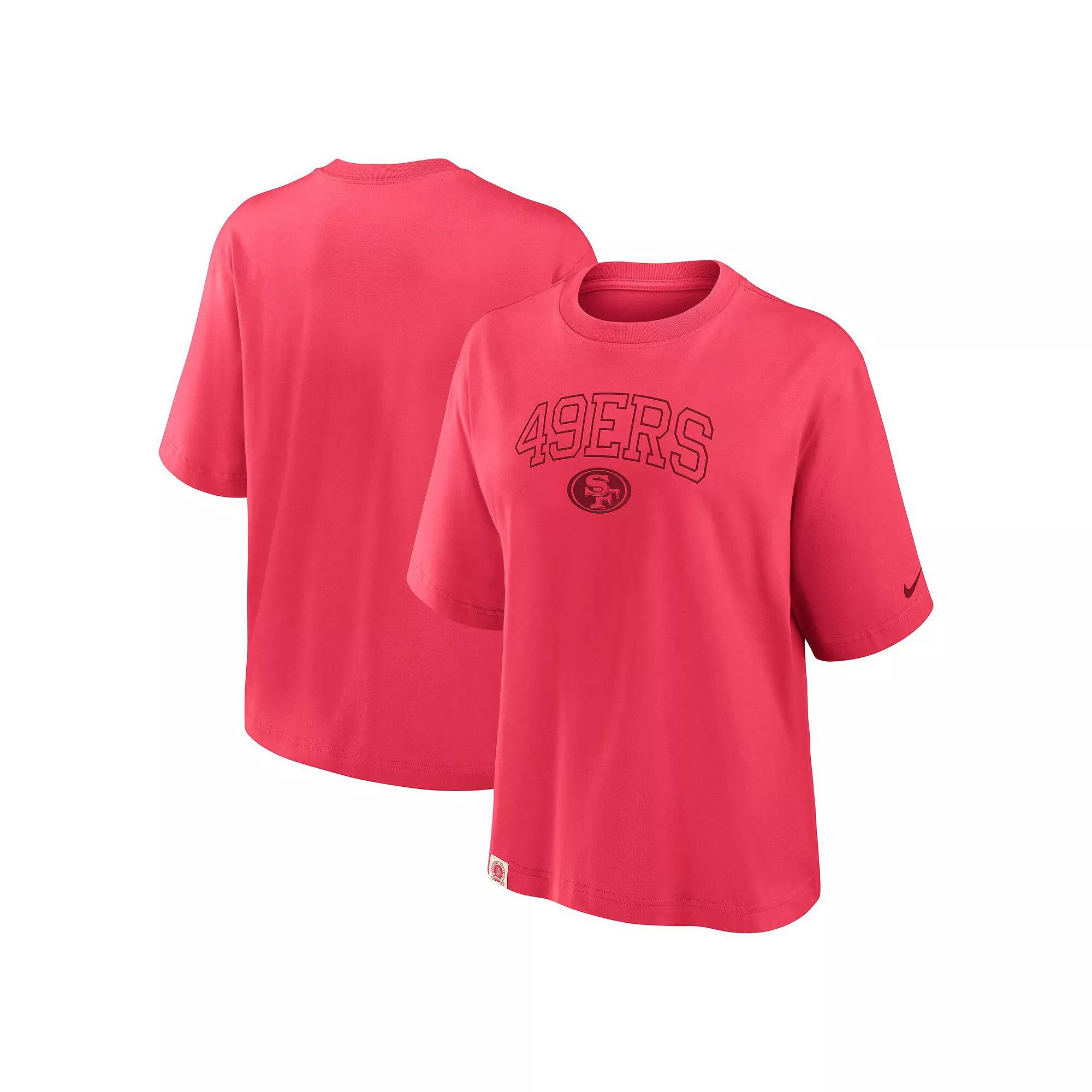 Women's Nike Scarlet San Francisco 49ers Glory Arch Boxy T-Shirt,  Product Image