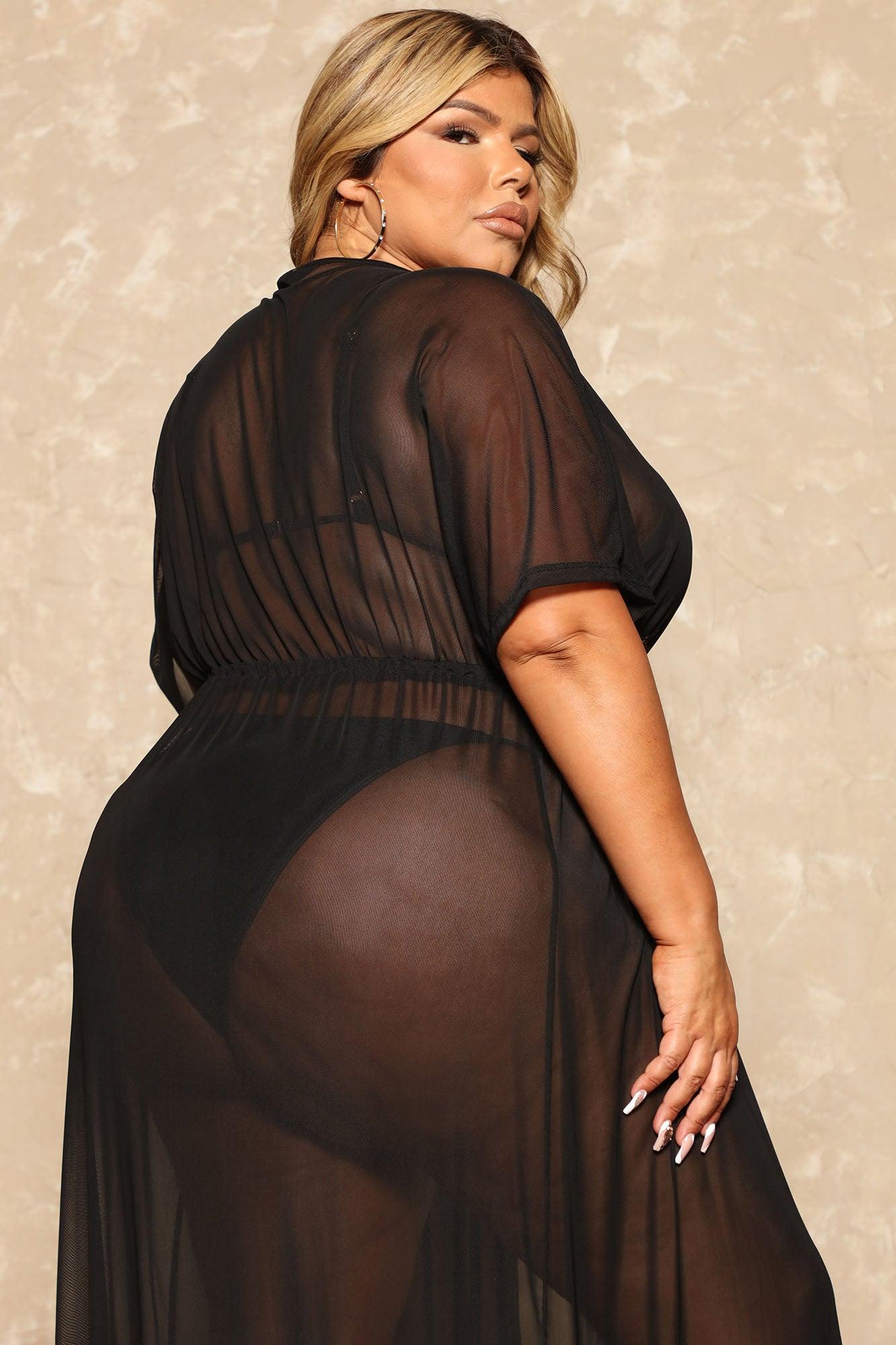 Got It Covered Mesh Cover Up - Black Product Image