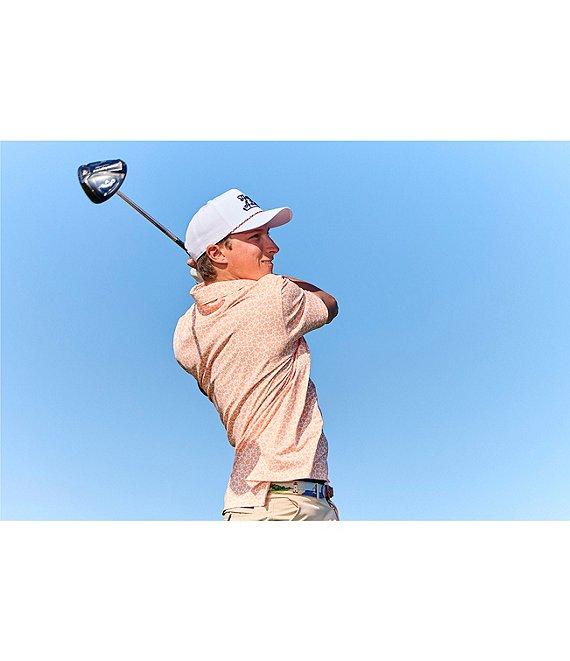 Breezy Golf Vintage Flowers Short Sleeve Polo Shirt Product Image