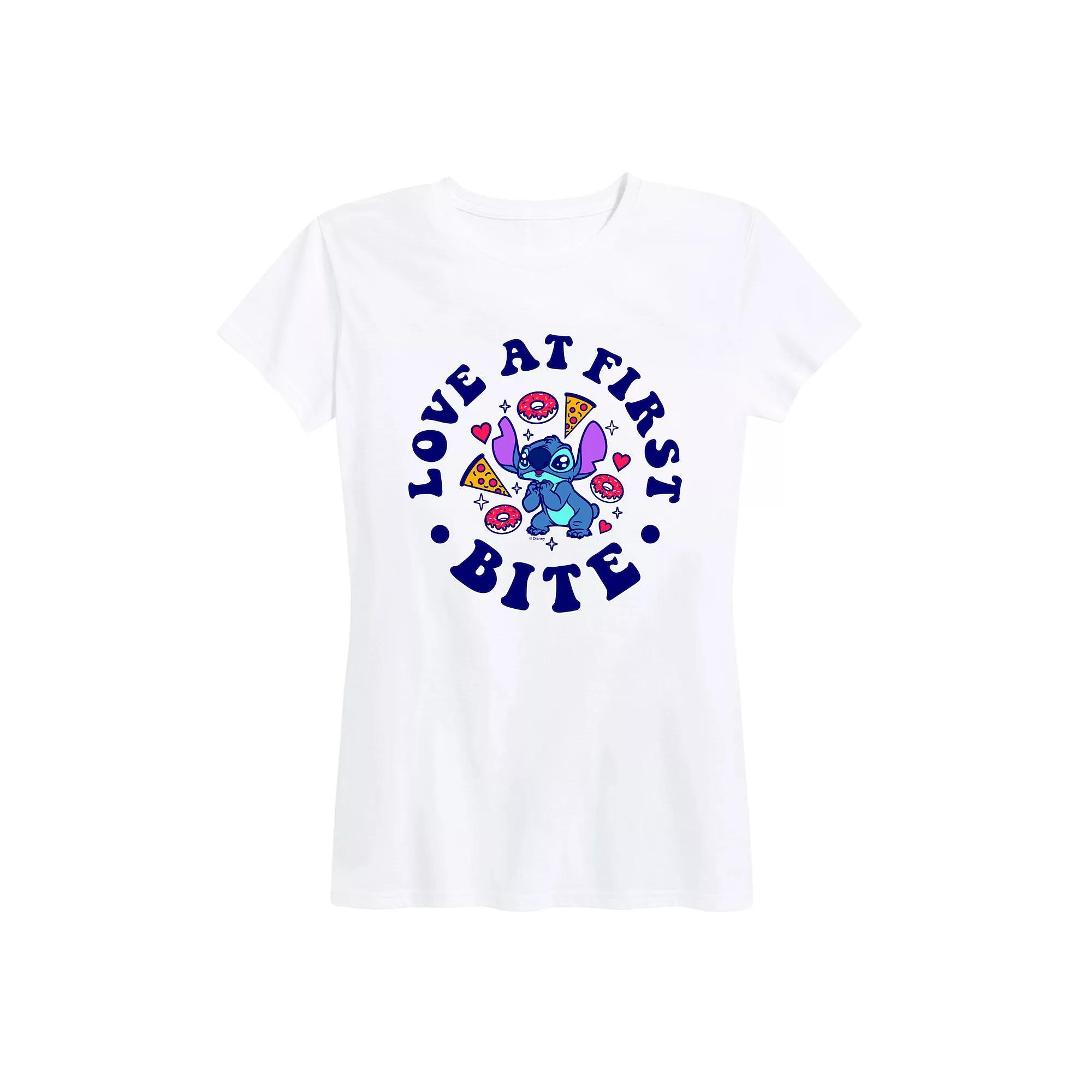 Disney's Lilo & Stitch Women's Love At First Bite Graphic Tee,  Product Image