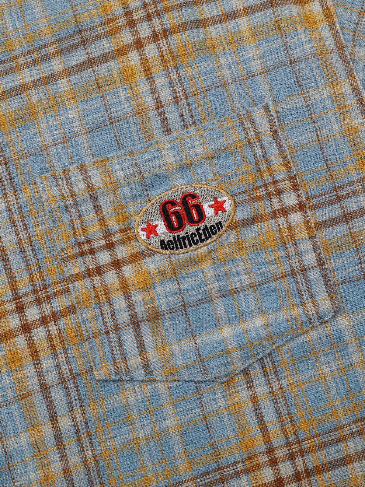 Aelfric Eden Gradient Plaid Pocket Shirt Product Image