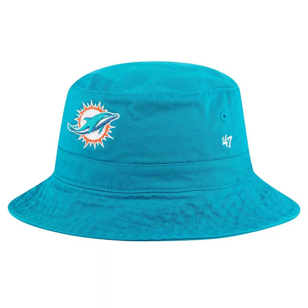 Men's '47 Aqua Miami Dolphins Primary Bucket Hat, Turquoise A Product Image