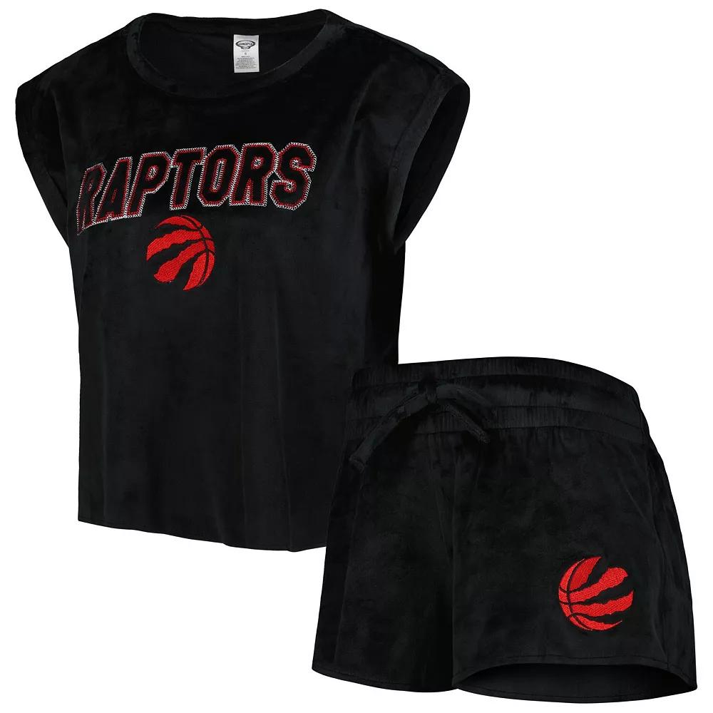 Women's Concepts Sport Black Toronto Raptors Intermission T-Shirt & Shorts Sleep Set,  Product Image