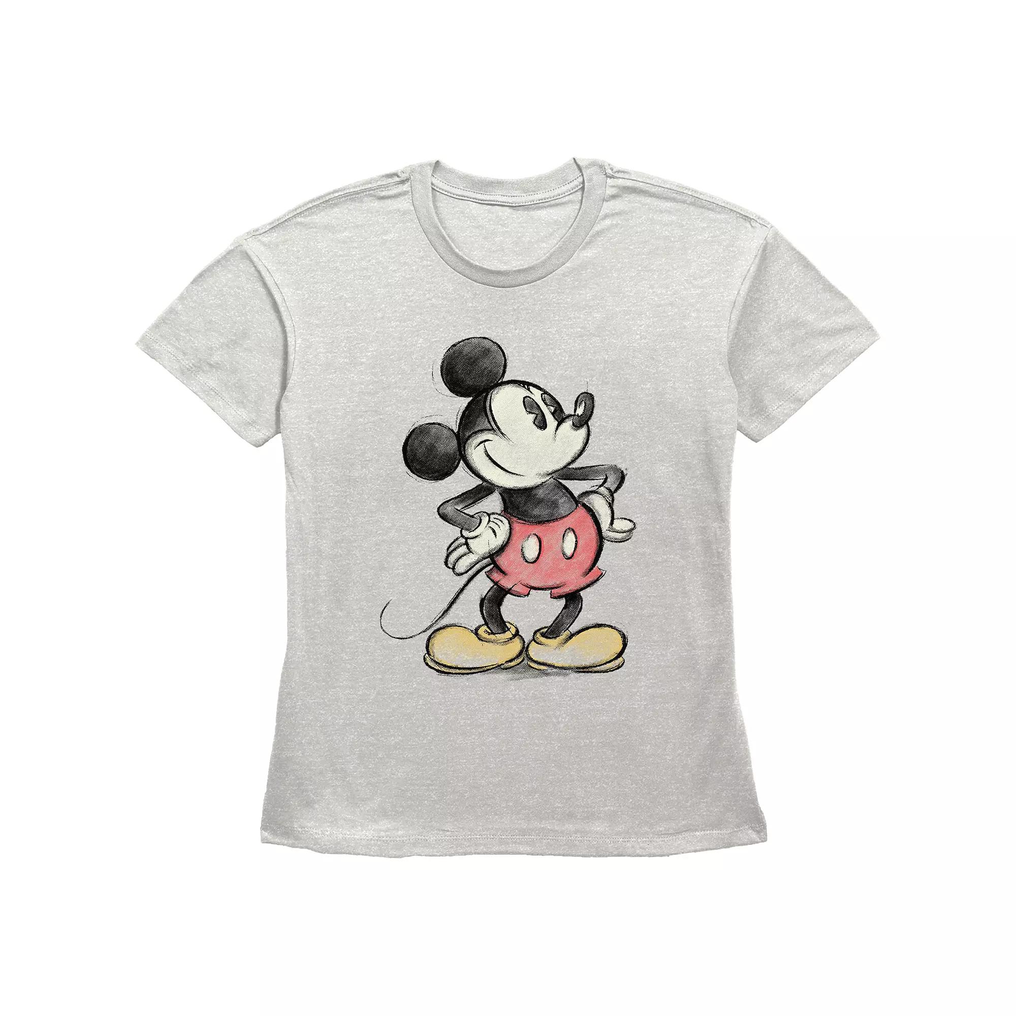 Disney's Mickey Mouse Color Sketch Women's Graphic Tee,  Product Image