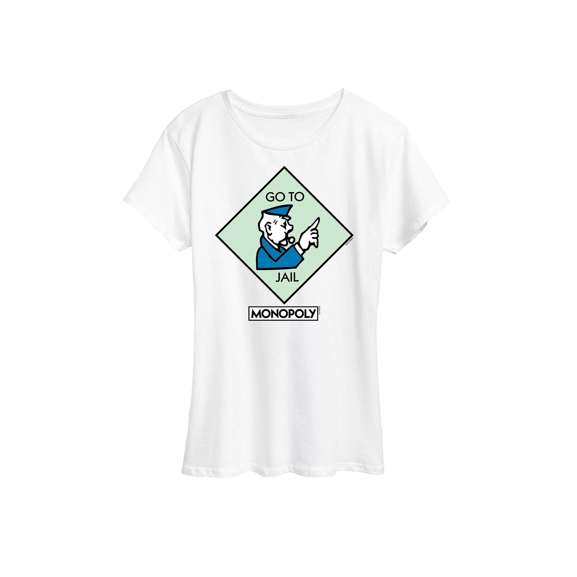 Women's Monopoly Go To Jail Square Graphic Tee by Hasbro,  Product Image