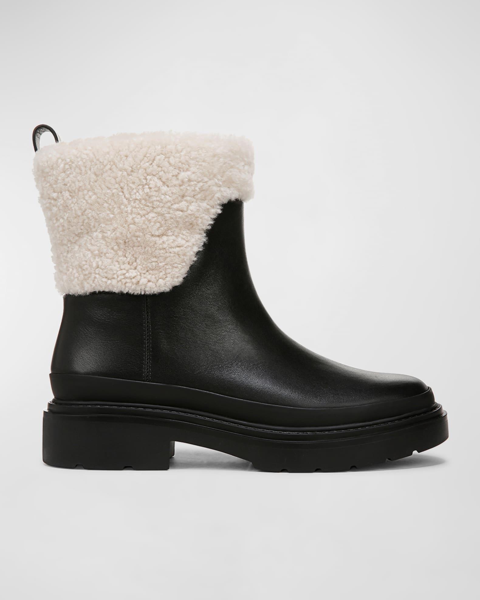 Leather Shearling Winter Booties Product Image