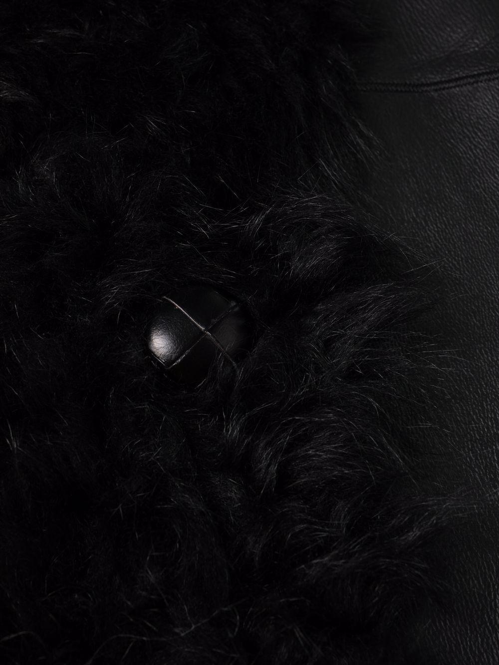 shearling button-up coat Product Image