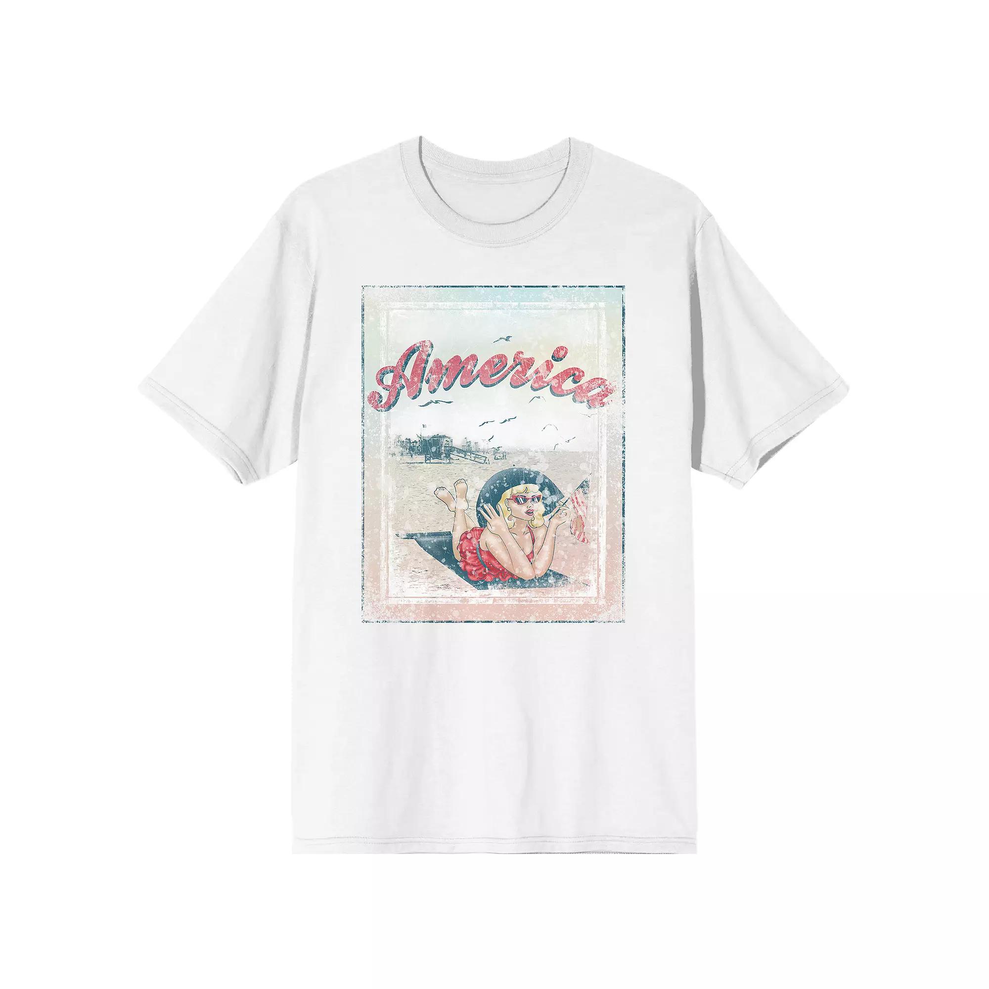 Men's Americana Vintage Pin-Up Graphic Tee,  Product Image