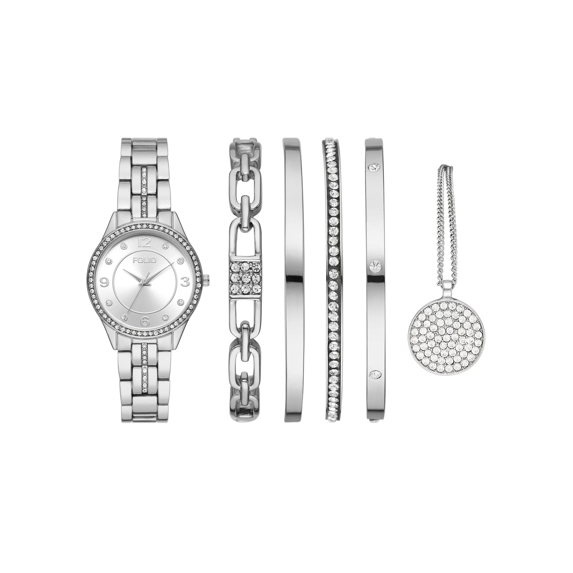 Folio Women's Silver Tone Accessory Set Product Image