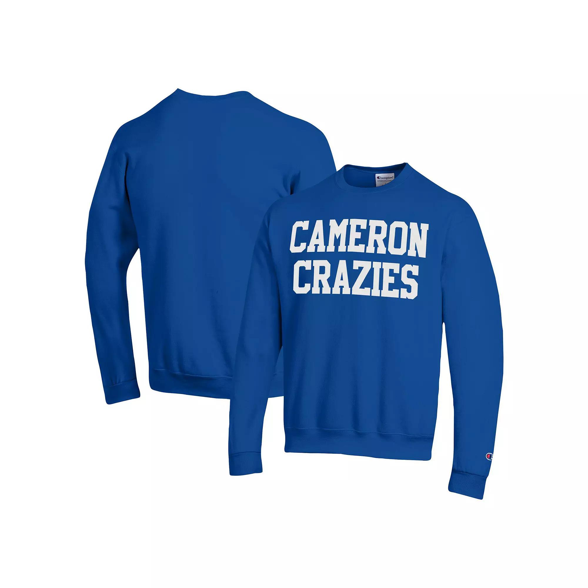 Men's Champion Royal Duke Blue Devils Cameron Crazies Pullover Sweatshirt,  Product Image