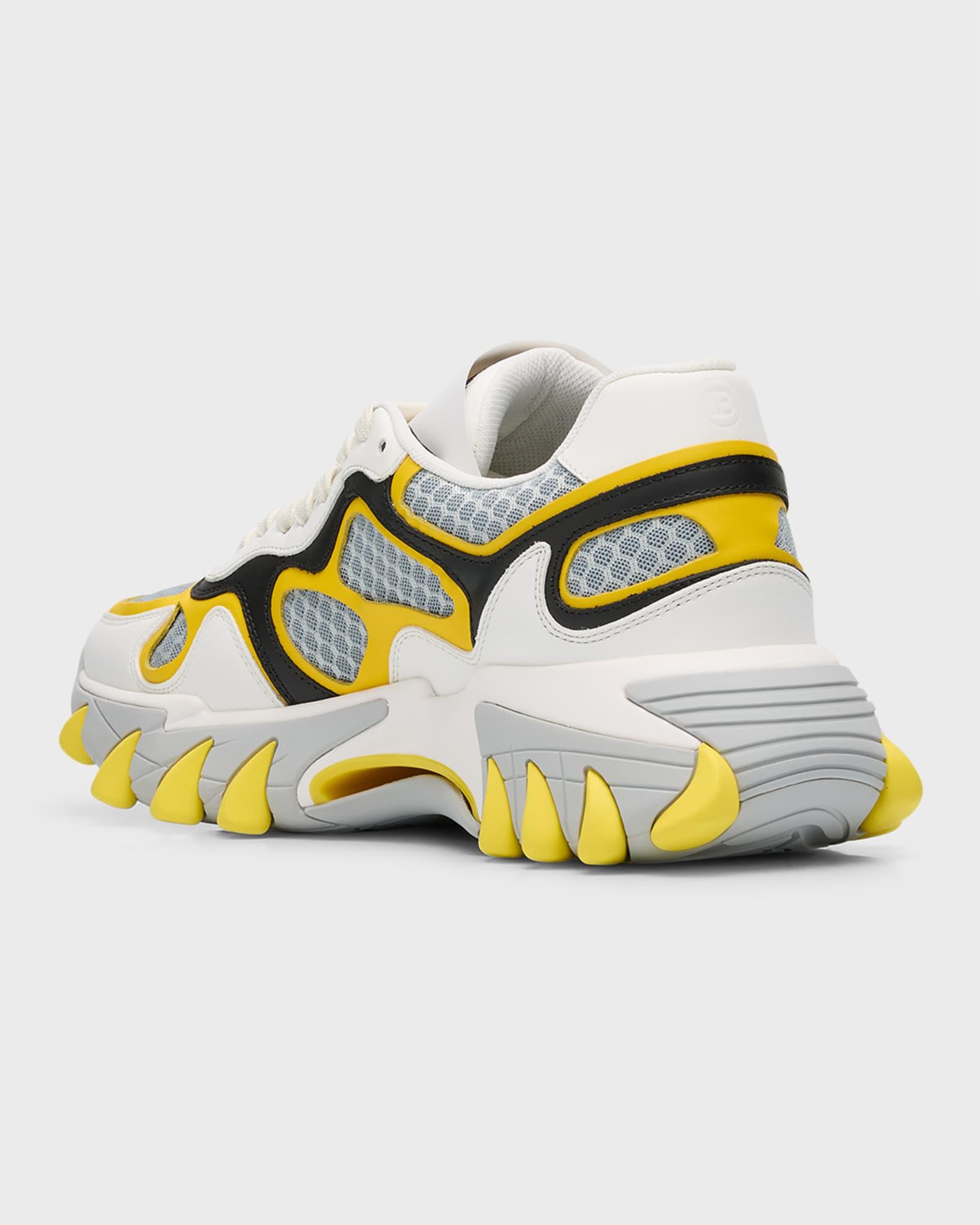 Men's B-East Leather and Mesh Runner Sneakers Product Image