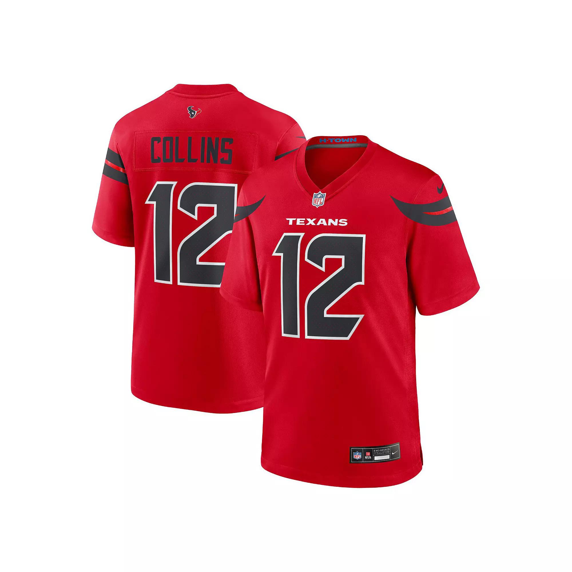 Men's Nike Nico Collins Red Houston Texans Alternate Game Jersey,  Product Image