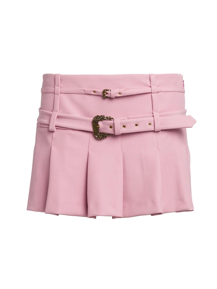 Womens Double Belt Miniskirt Product Image