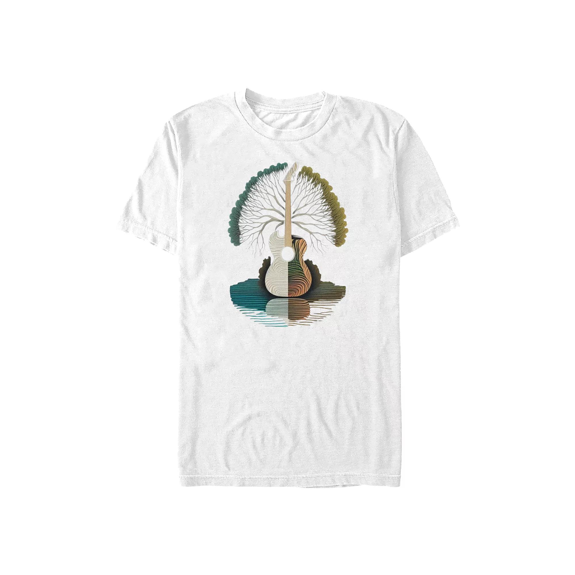 Big & Tall Guitar Of Life Graphic Tee, Men's, Size: XL Tall, White Product Image