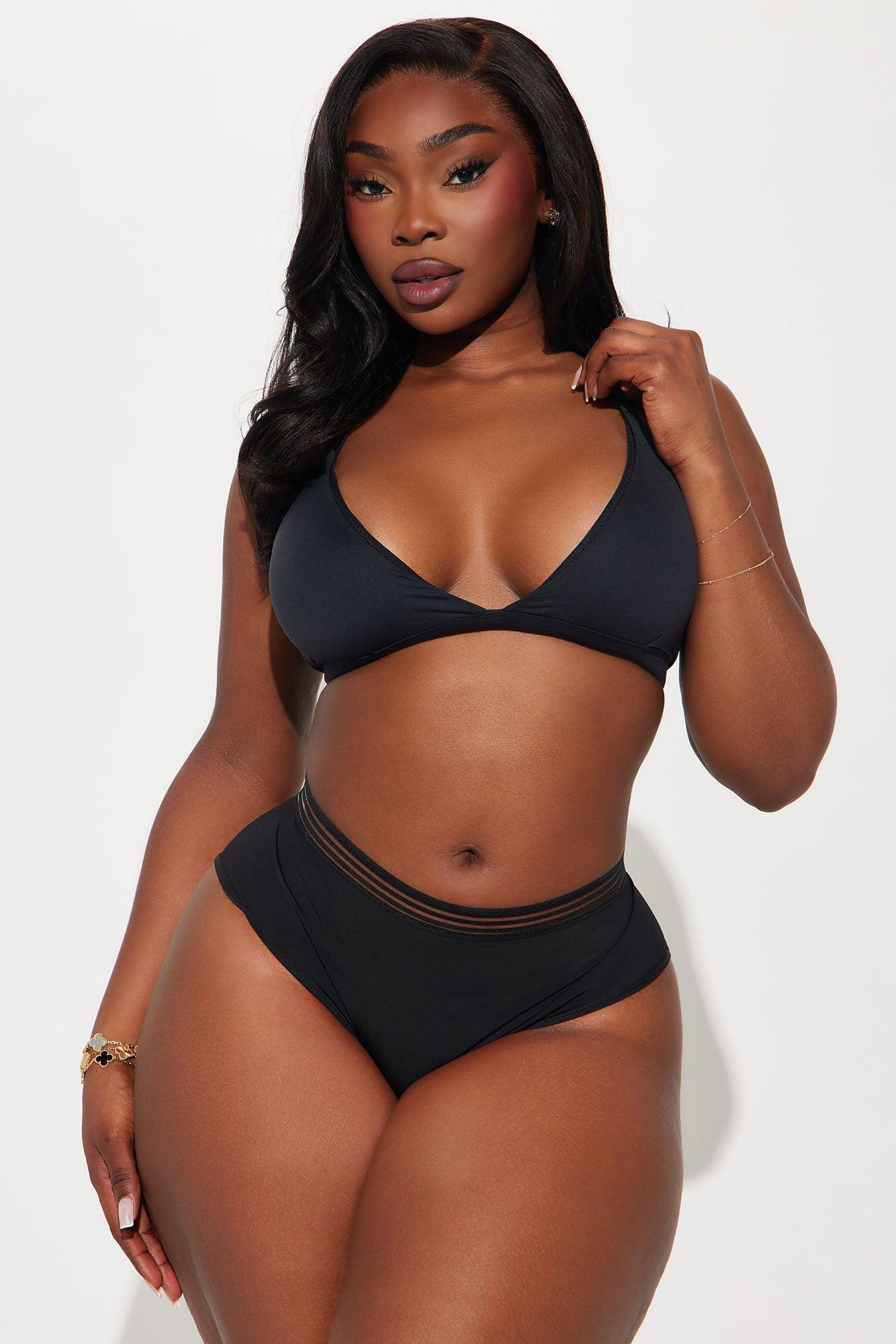 Weekend Vibe Banded Bikini Panty - Black Product Image