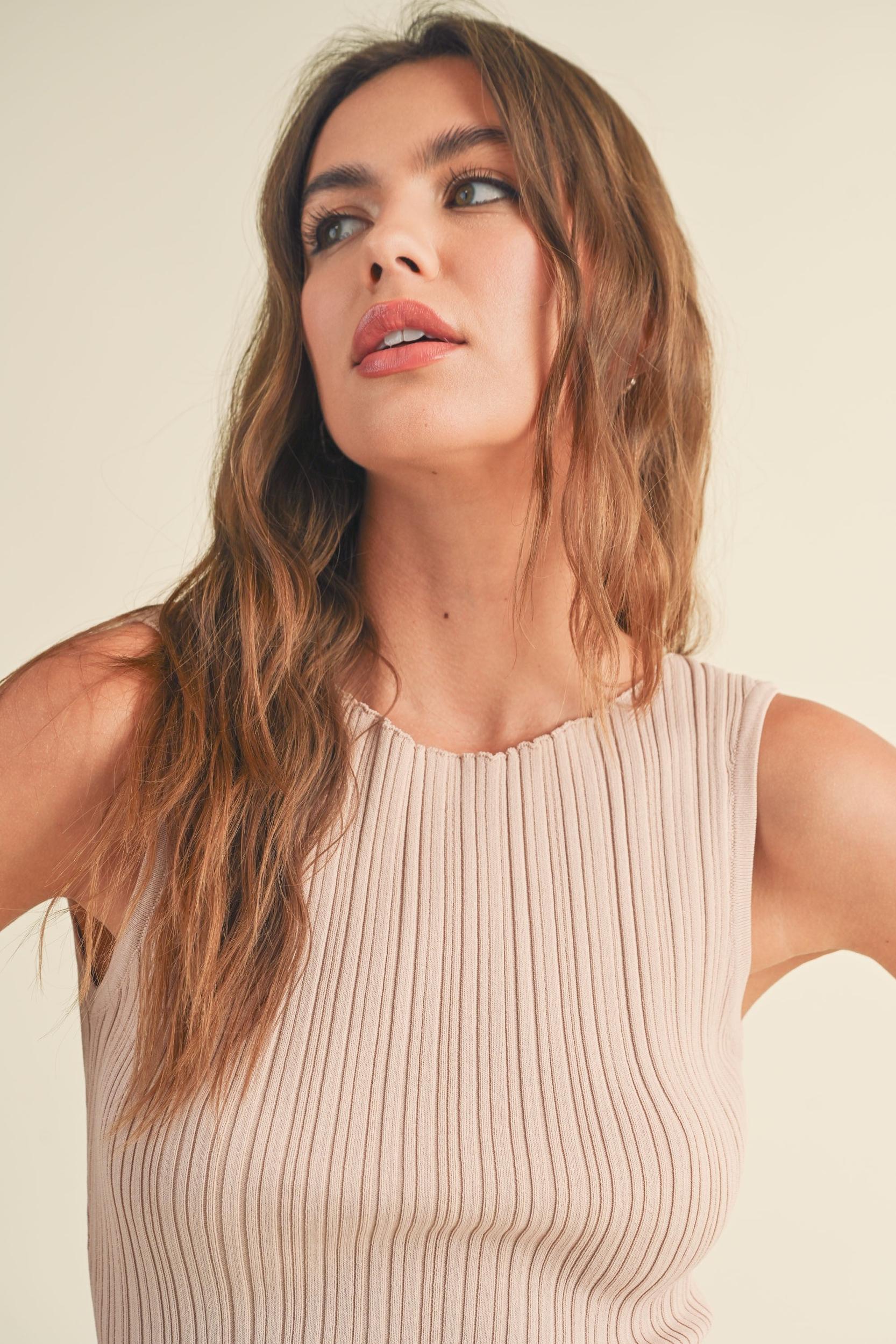 Sleeveless Knitted Top Product Image