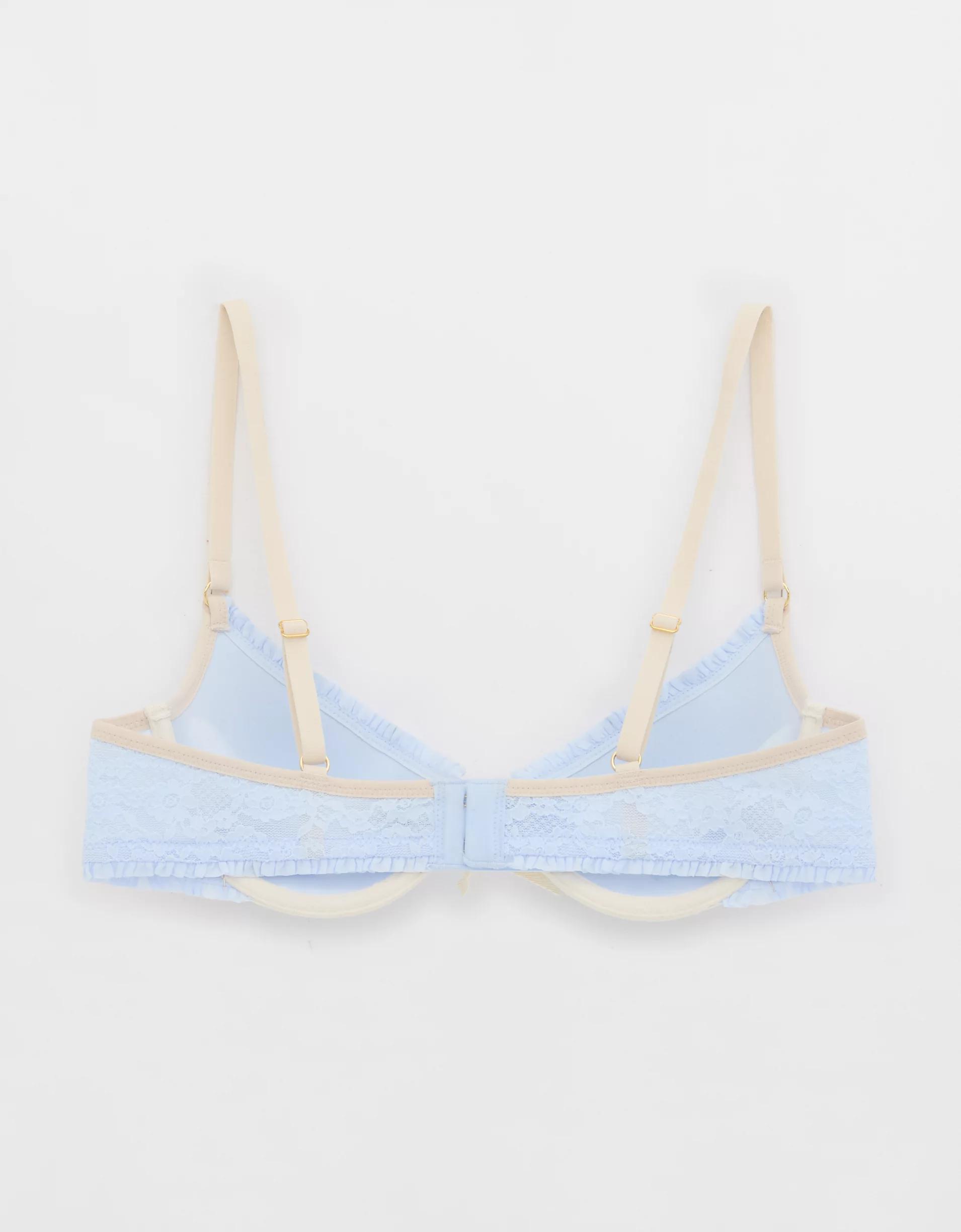 Show Off Vintage Lace Plunge Push Up Bra Product Image