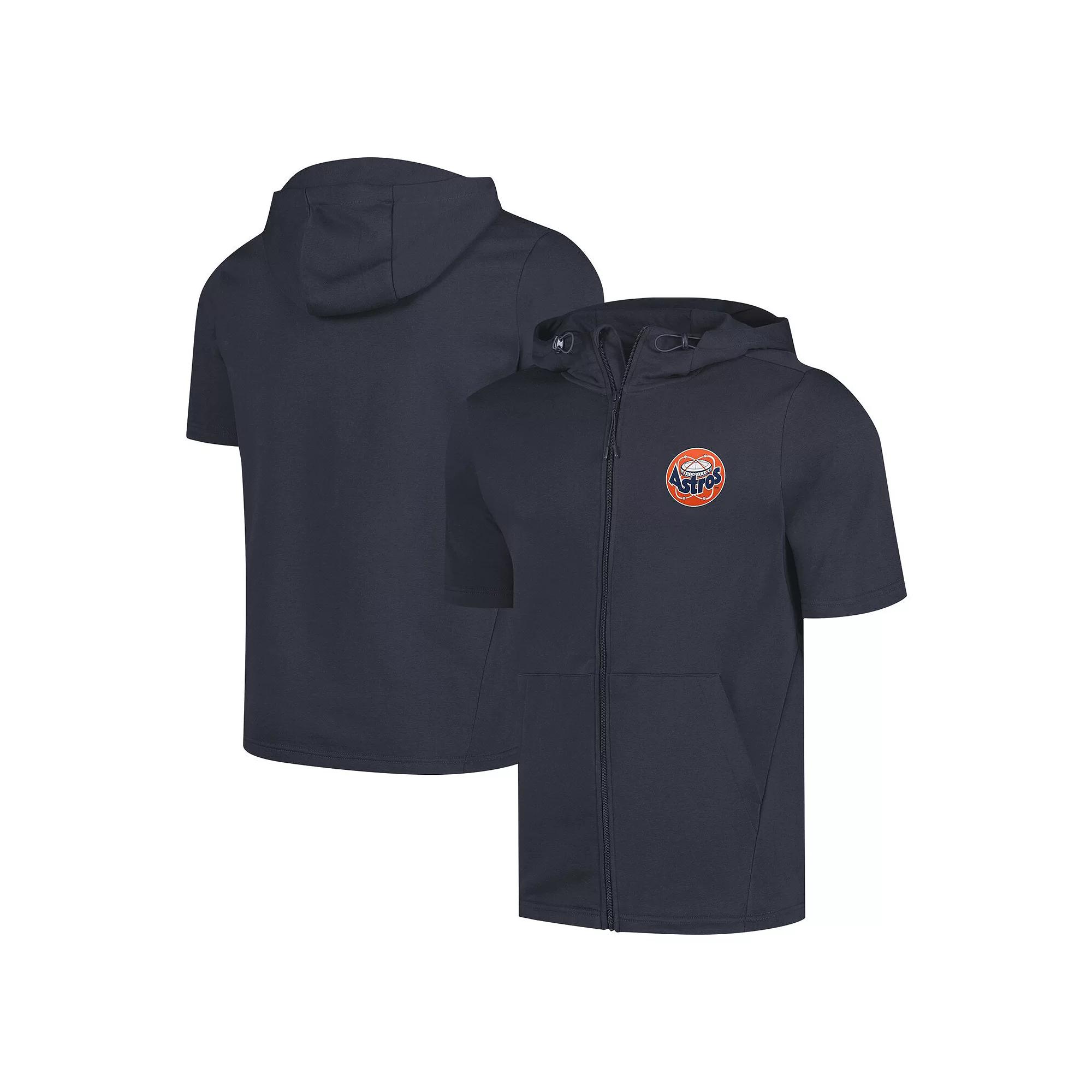 Men's Levelwear Navy San Diego Padres Recruit Short Sleeve Full-Zip Hoodie,  Product Image