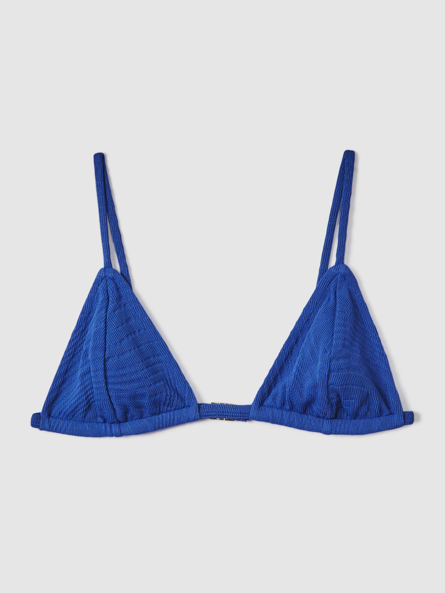 Fella Swim Julian Triangle Bikini Top in Blue Product Image