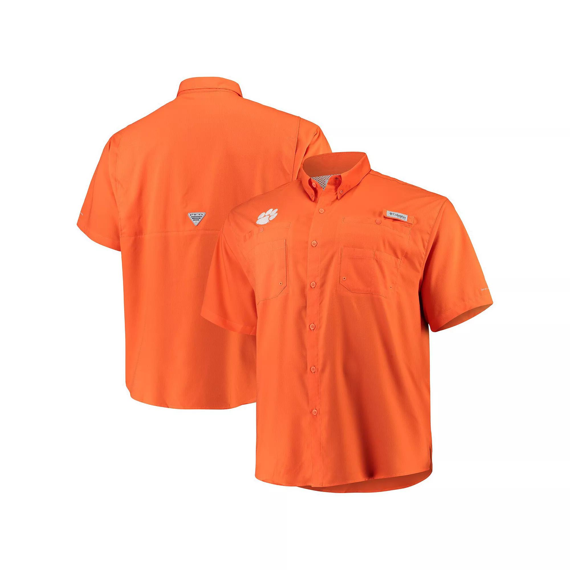 Men's Columbia Orange Clemson Tigers Big & Tall Collegiate Tamiami Button-Down Shirt,  Product Image
