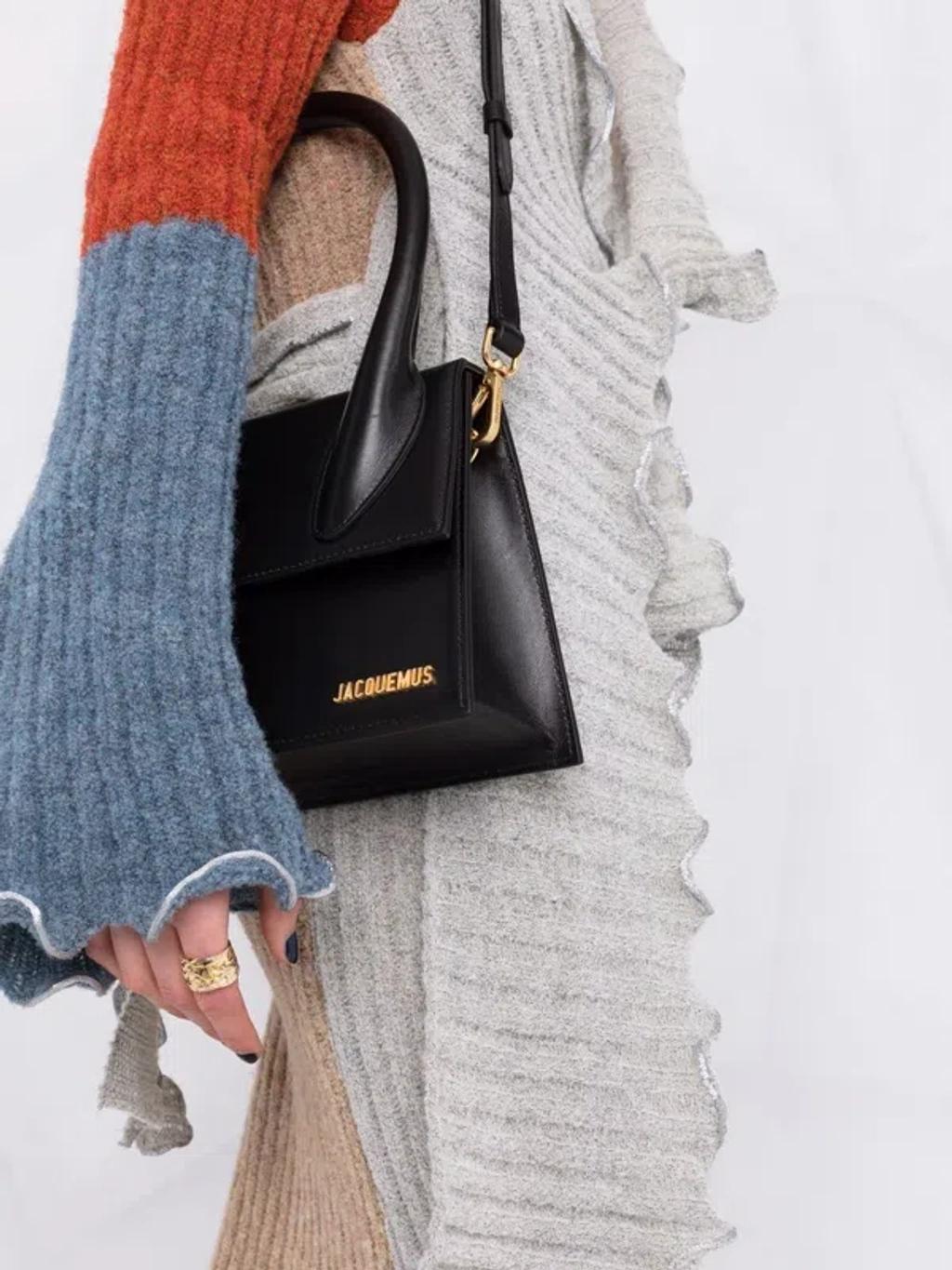 JACQUEMUS Small Handle And Removable Shoulder Strap In Black Product Image