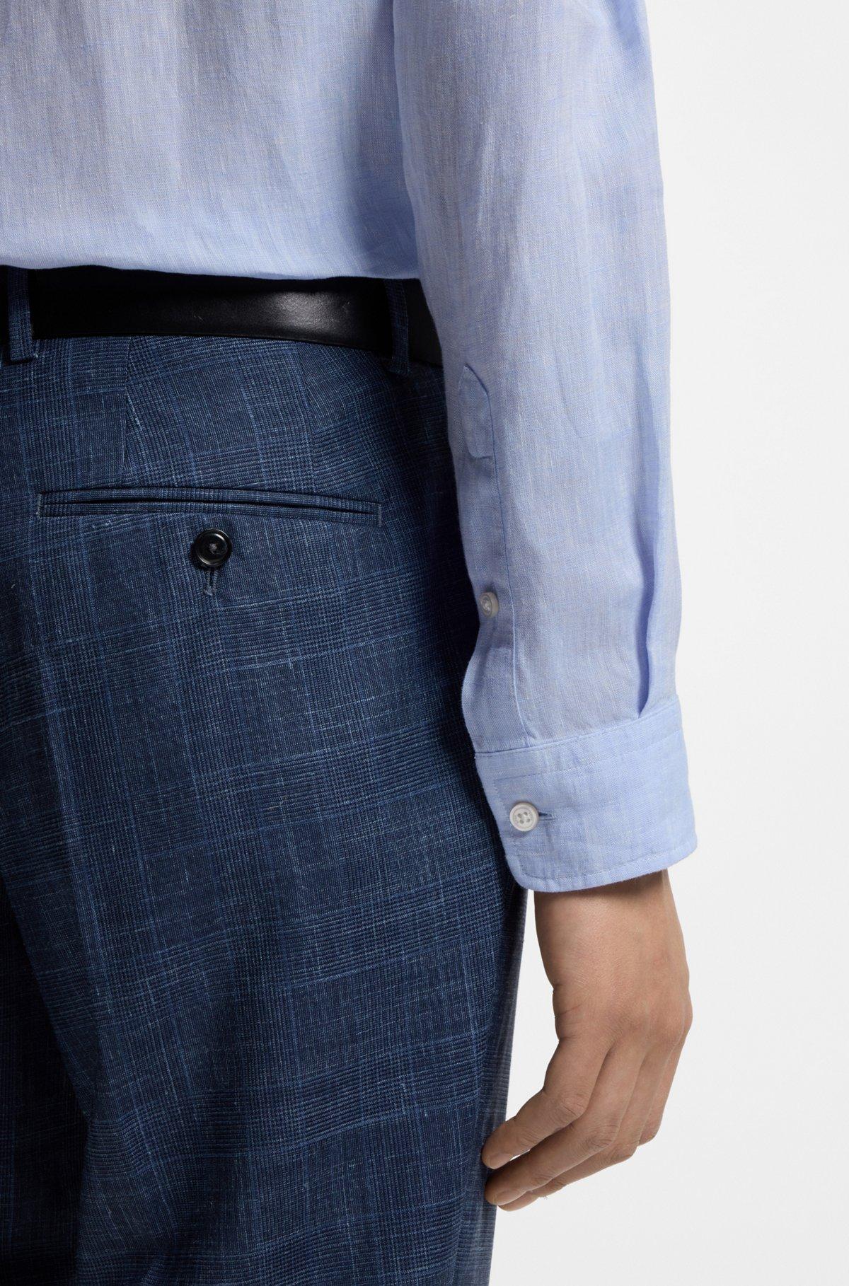Regular-fit shirt in washed linen Product Image