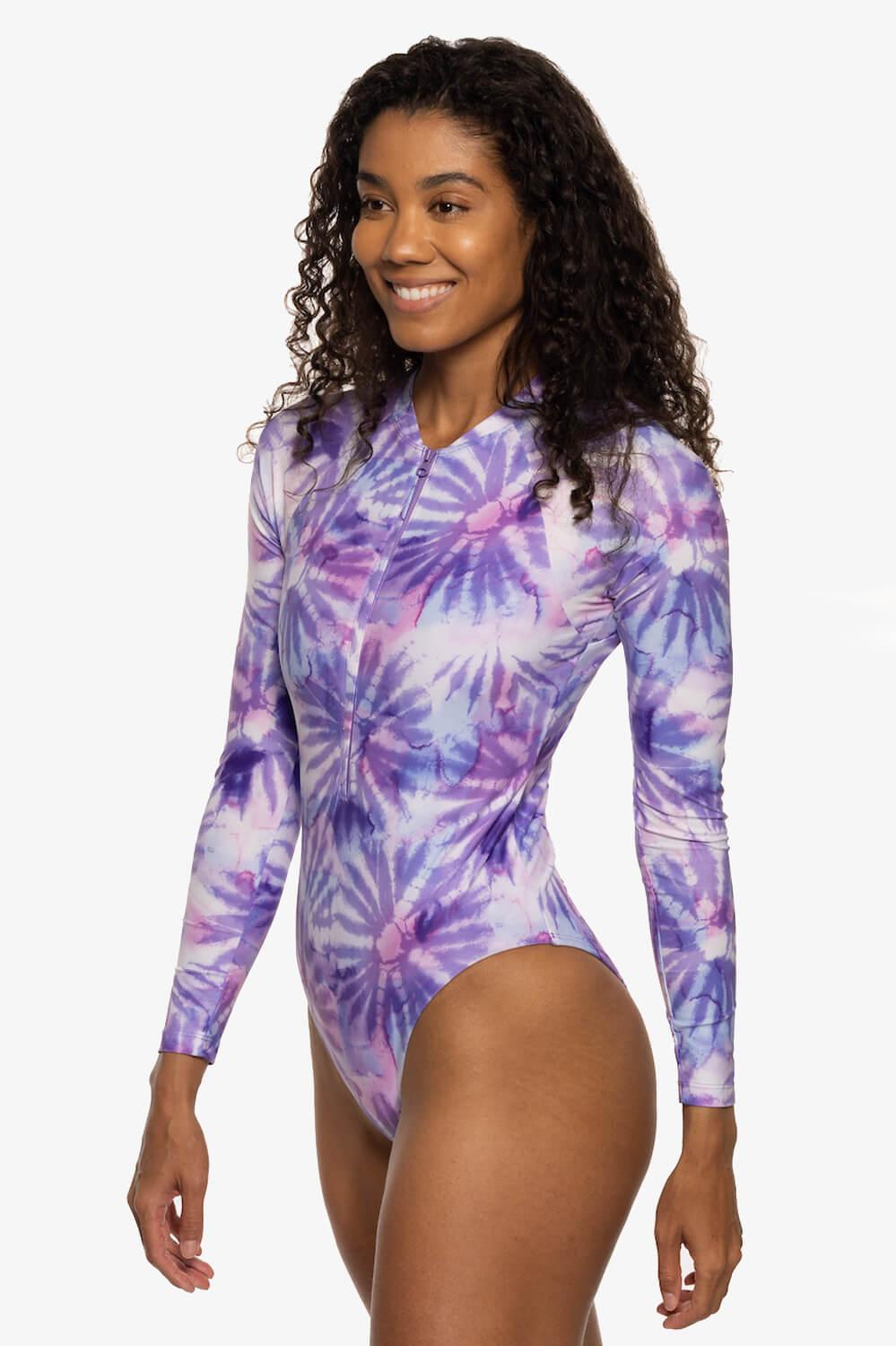 Paloma Long Sleeve Zip-Up Surf One Piece - Revolve Female Product Image