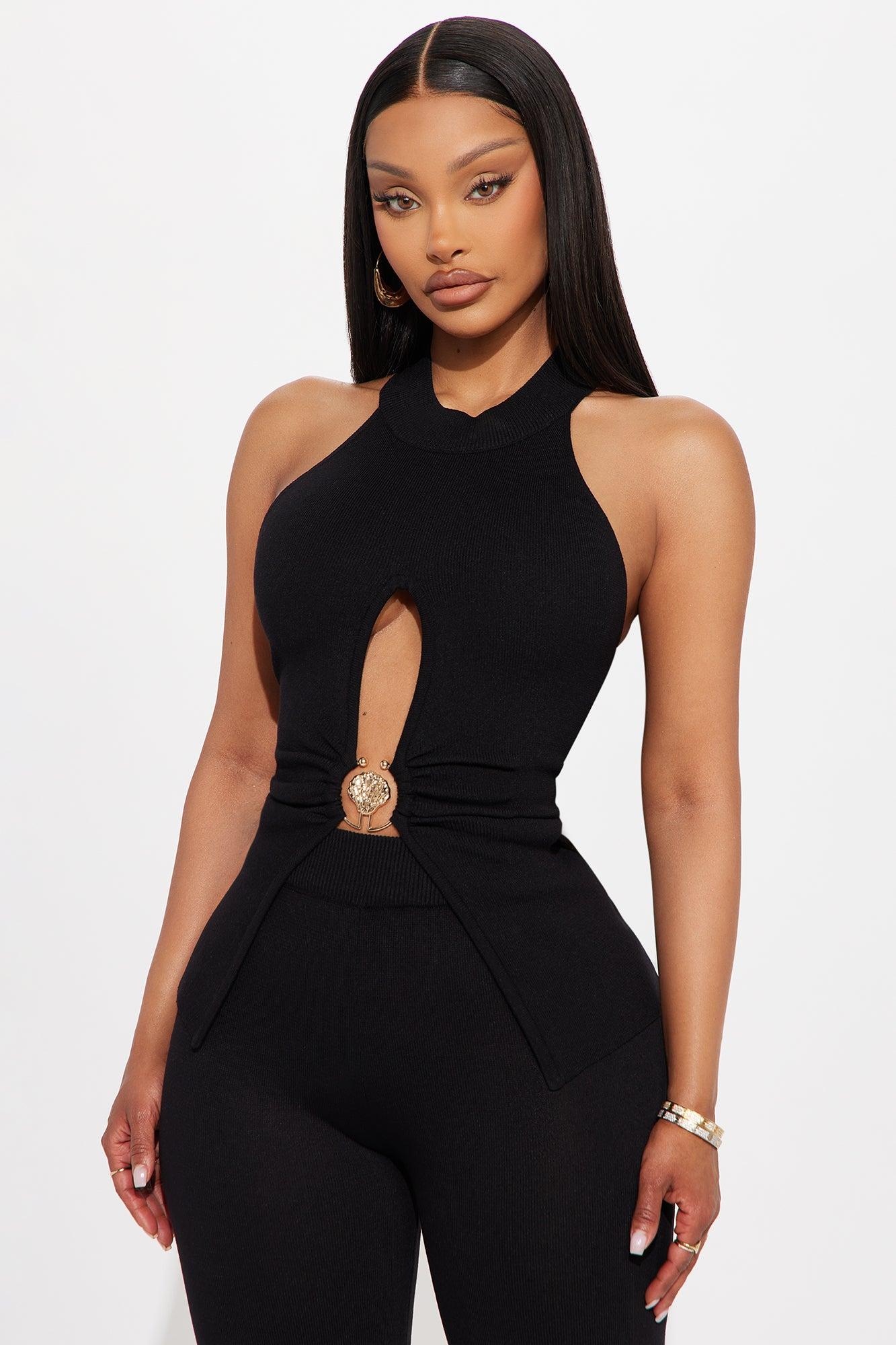 Paradise Nights Sweater Pant Set - Black Female Product Image